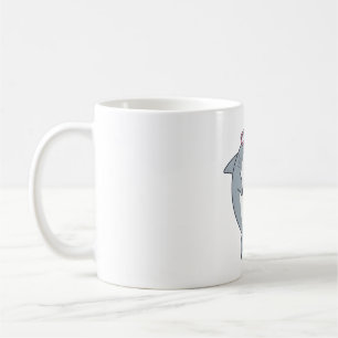 Taza De Café Tiburones a la cabeza, un tiburón negro de papá