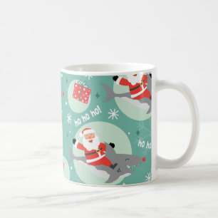 Taza De Café Tiburones y Navidades de Santa
