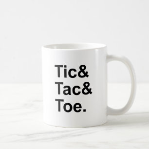 Taza De Café Tic Tac Toe Divertido Juego de Papel y Lápiz