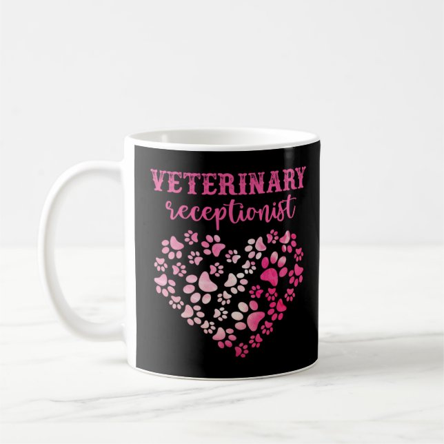 Taza De Café Tie Dye Cat Perro Paw Impresión Recepción veterina (Izquierda)