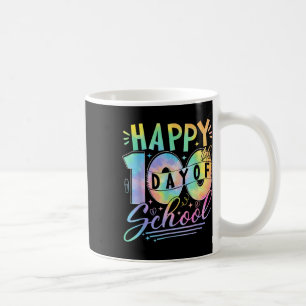 Taza De Café Tie Dye Feliz 100° Día del Estudiante Docente Esco