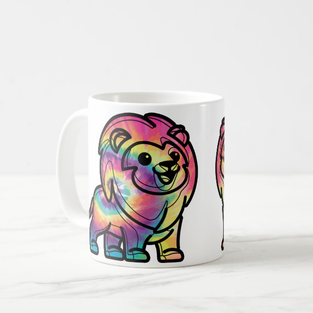 Taza De Café Tie Dye Lion (Anverso izquierdo)