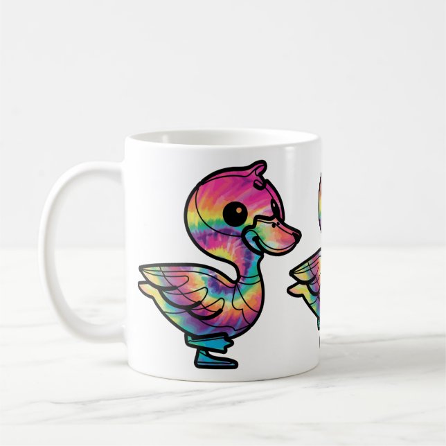 Taza De Café Tie Dye Mallard Duck (Izquierda)