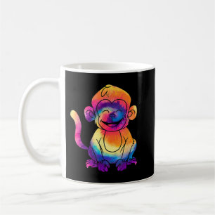 Taza De Café Tie-Dye Psicodélico Chimpanzee Monkey Ape Wildlife
