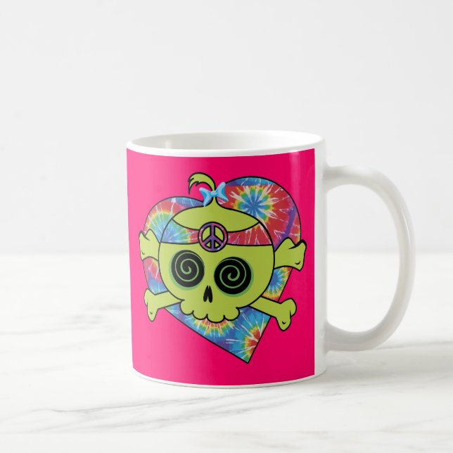 Taza De Café Tie Dye Skull (Derecha)
