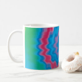 Taza De Café Tie dyed groovy funky patrón giratorio fresco