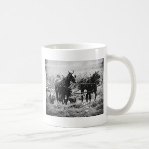 Taza De Café Tiempo de espera en blanco y negro