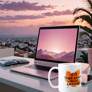 Taza De Café Tiempo de marcha - Diseño de citas motivacionales