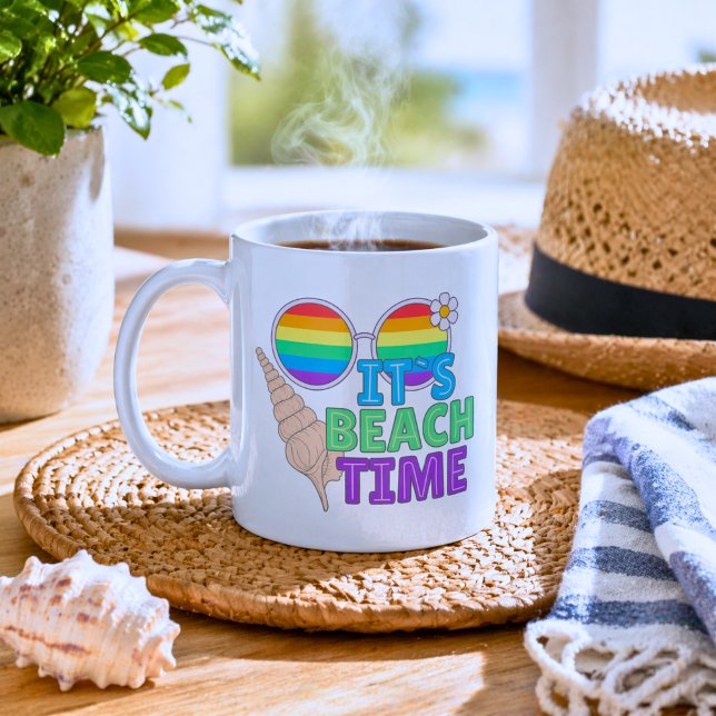 Taza De Café Tiempo de playa colorido  (Subido por el creador)