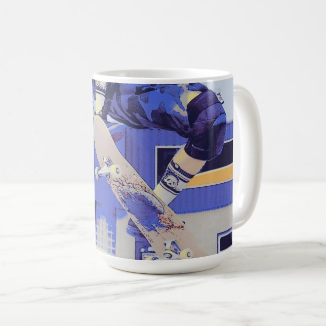 Taza De Café Tiempo de vuelo - Skateboarder (Anverso derecho)