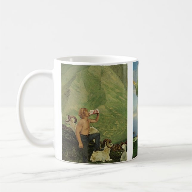 Taza De Café Tiempo del café - trío del collage - (Izquierda)