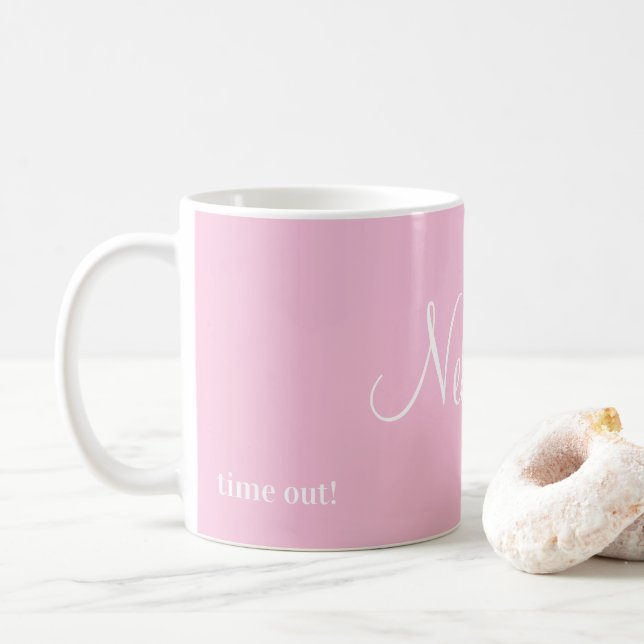 Taza De Café ¡Tiempo fuera! Pink Mug (Con donut)