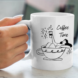 Taza De Café Tiempo para el café - Simple y estiloso Mug