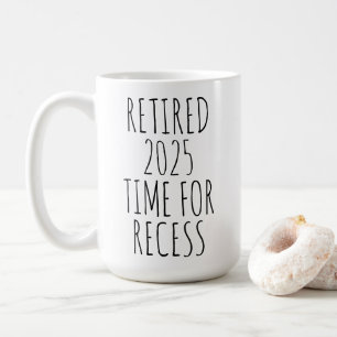 Taza De Café Tiempo Personalizado Para Receso Divertida Jubilac