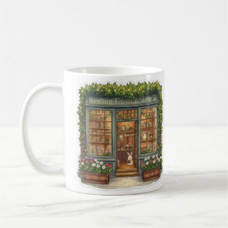 Taza De Café Tienda de Pascua de primavera con lindo conejo ley