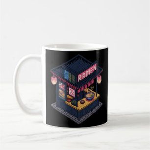 Taza De Café Tienda de Ramen de Arte en Píxeles Lofi de Mediano