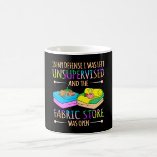 Taza De Café Tienda De Tejidos Abierta Cuiltero De Tejido