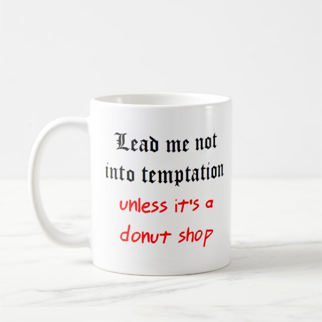 Taza De Café tienda de tentación de donut (Izquierda)