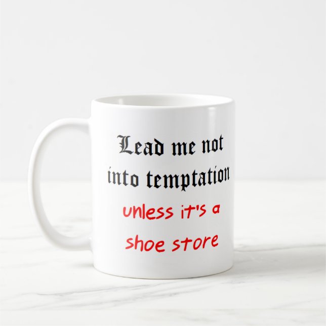 Taza De Café tienda de zapatos de tentación (Izquierda)