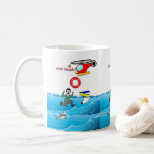 Taza De Café ¿Tienes una máscara? Man Drowning Mug