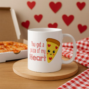 Taza De Café Tienes una pizza de mi corazón Kawaii Pizza Pun