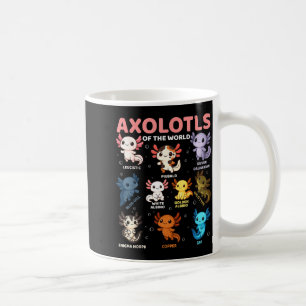 Taza De Café Tiernos Axolotls Kawaii Del Mundo Divertido Tipo D