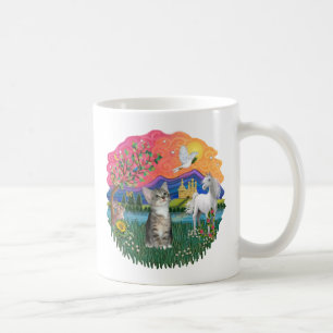 Taza De Café Tierra de Fantasía (ff) - Gatito (atigrado platead