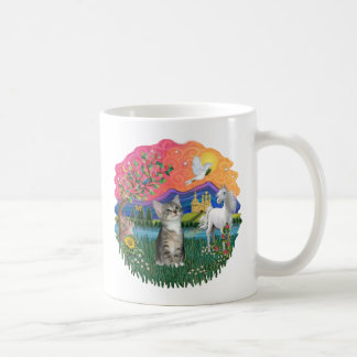 Taza De Café Tierra de Fantasía (ff) - Gatito (atigrado platead
