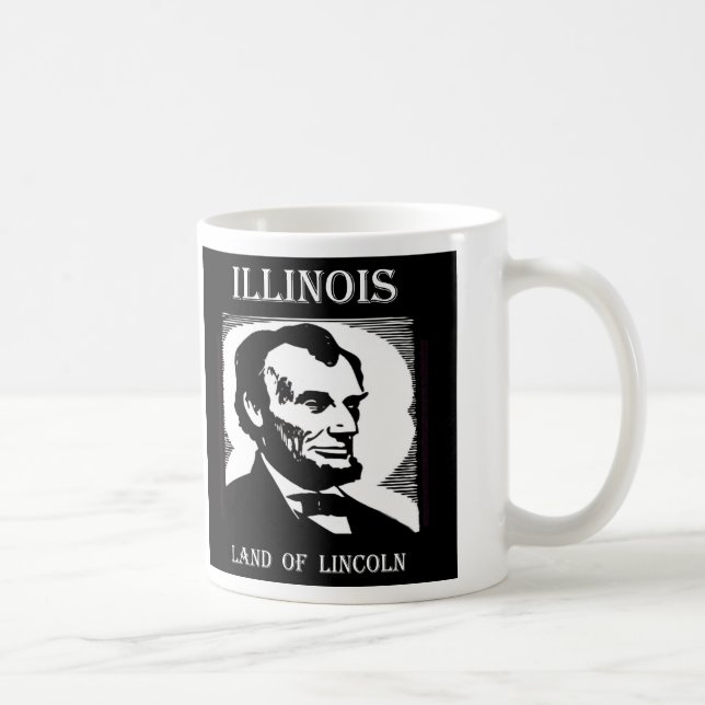 Taza De Café Tierra de Illinois de Lincoln (Derecha)