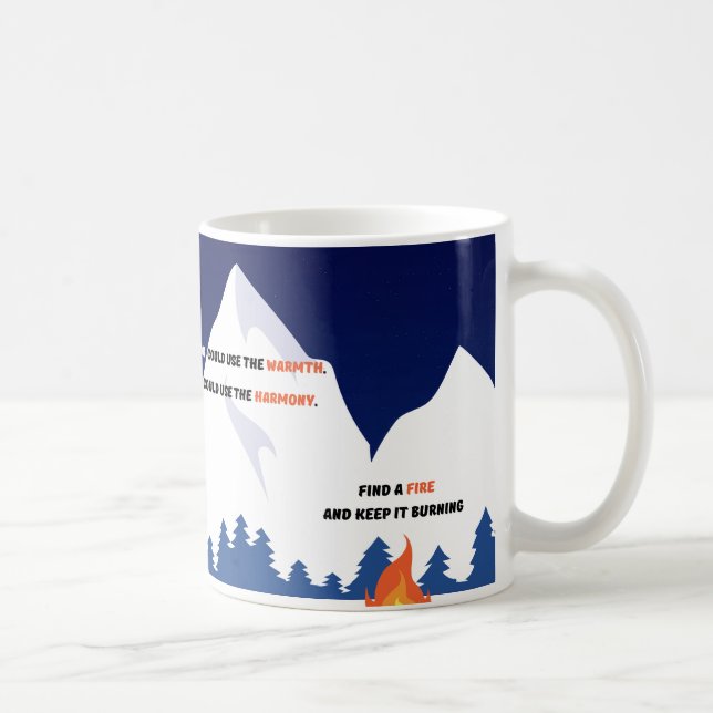 Taza De Café Tierra de invierno - Cita del Mannequín de Heather (Derecha)