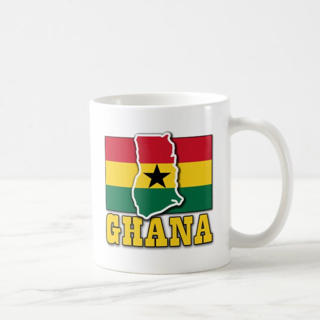 Taza De Café Tierra de la bandera de Ghana (Derecha)