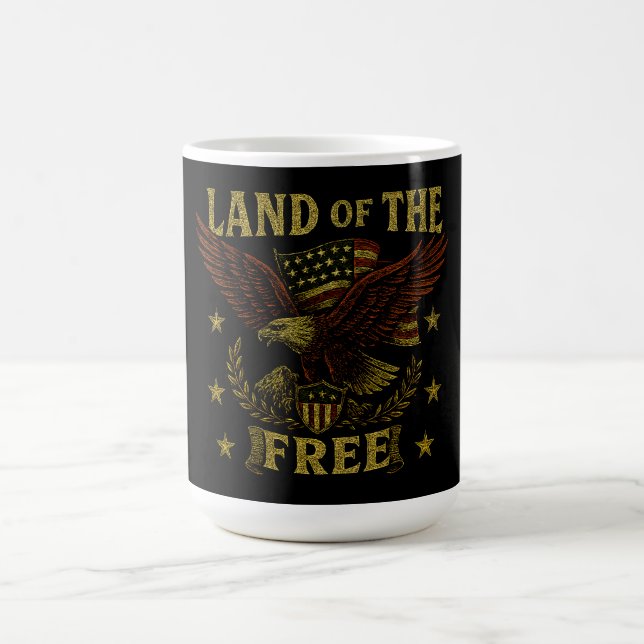 Taza De Café Tierra de los libres: clásica libertad estadounide (Centro)