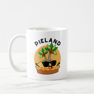 Taza De Café Tierra de tartas Isla divertida juego de palabras