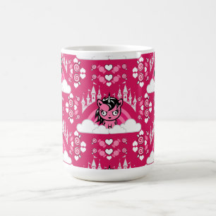 Taza De Café Tierra de Unicornios Rosados y Castillo