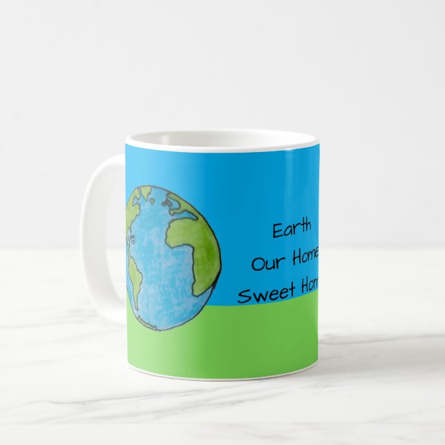 Taza De Café Tierra Nuestro Hogar Dulce Hogar (Anverso izquierdo)