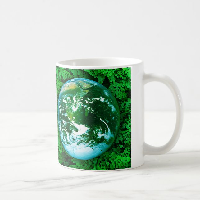 Taza De Café Tierra verde - conciencia ecológica (Derecha)