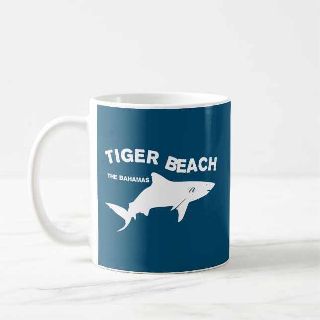 Taza De Café Tiger Beach - Bahamas | Submarinismo con tiburones (Izquierda)