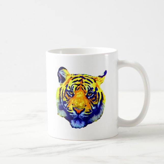 Taza De Café Tiger Eyes Pop Art (Derecha)