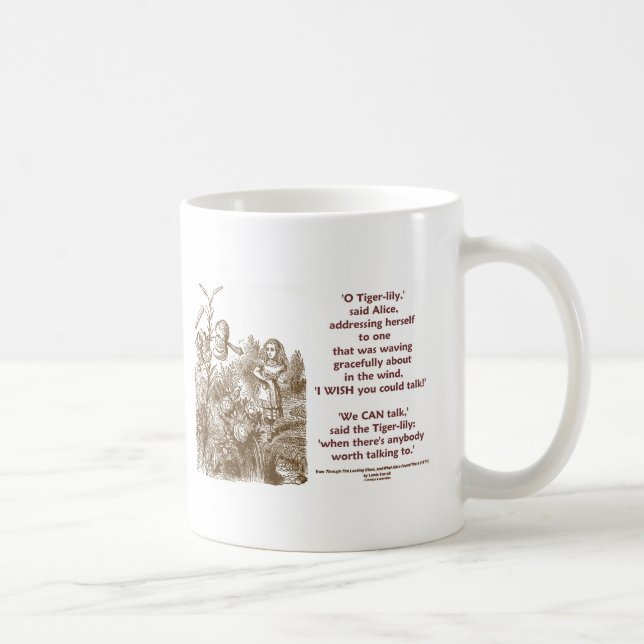 Taza De Café Tiger-Lily Puede Hablar Con Wonderland (Derecha)