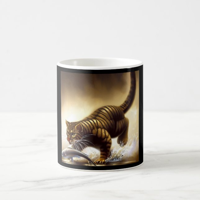 Taza De Café Tigre (3) gato salvaje (Centro)