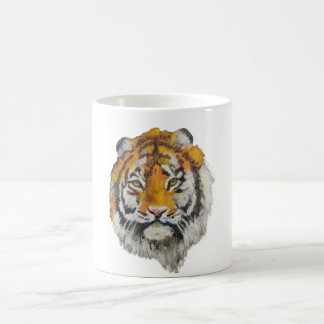 Taza De Café Tigre Acuarela Artístico
