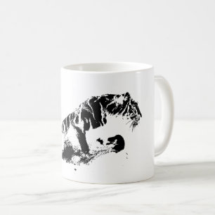 Taza De Café Tigre atacando