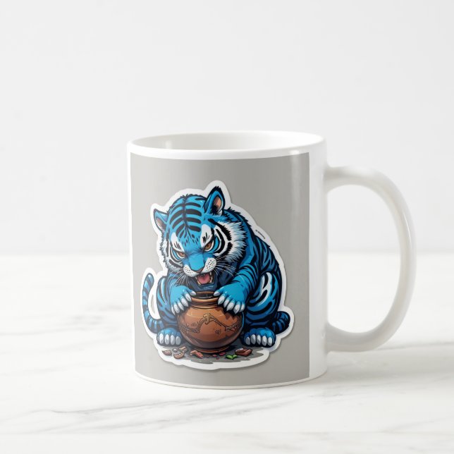 Taza De Café Tigre azul (Derecha)