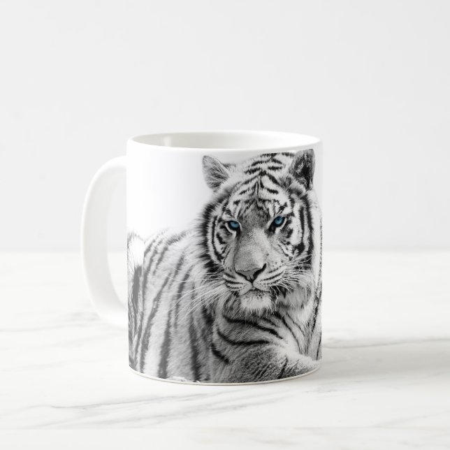 Taza De Café Tigre blanco bengalí (Anverso izquierdo)