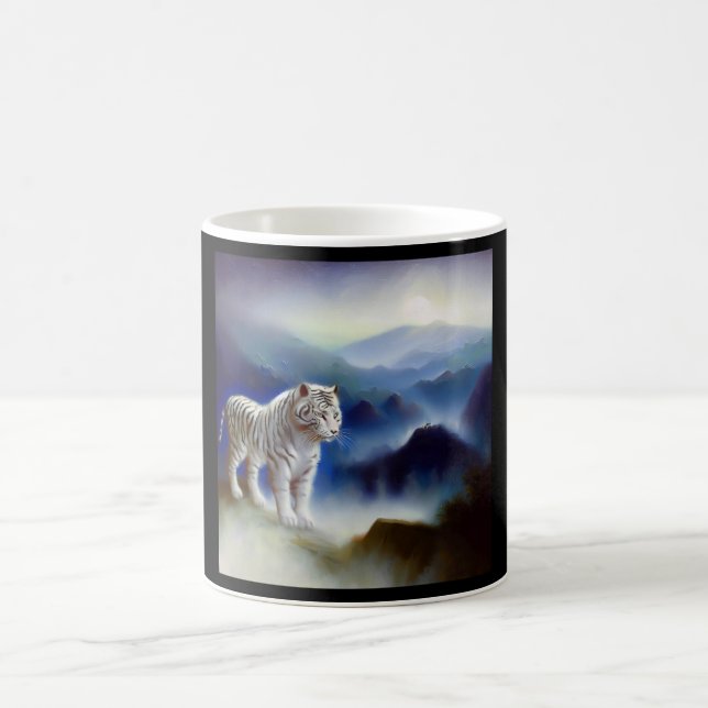 Taza De Café Tigre blanco chino (11) (Centro)