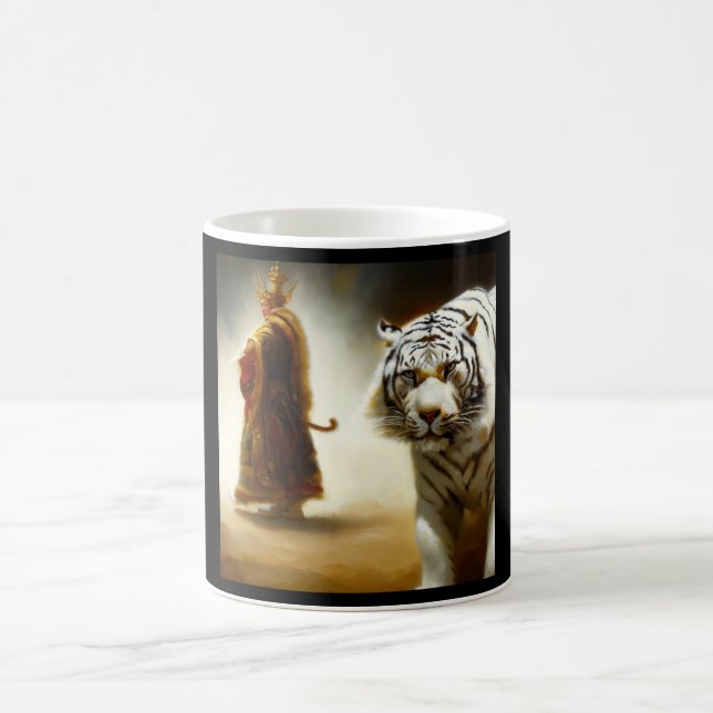 Taza De Café Tigre blanco chino (14) (Centro)