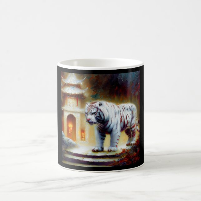 Taza De Café Tigre blanco chino (15) (Centro)