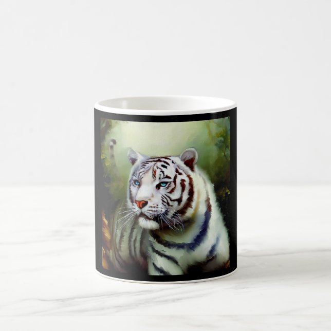 Taza De Café Tigre blanco chino (22) (Centro)