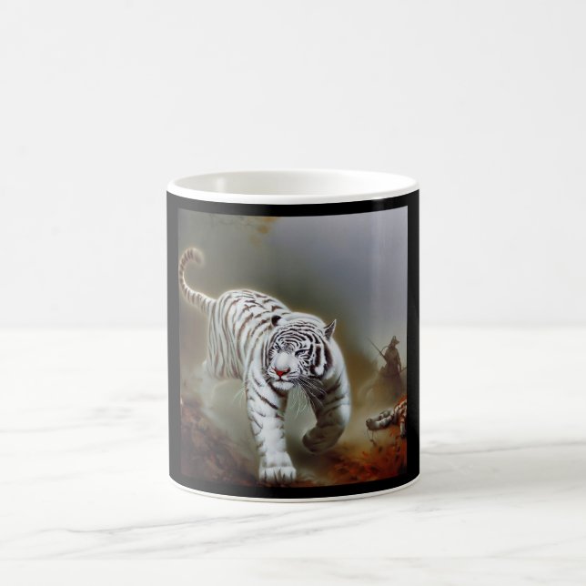 Taza De Café Tigre blanco chino (26) (Centro)