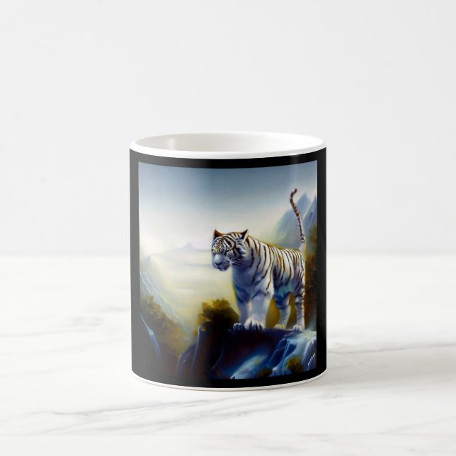 Taza De Café Tigre blanco chino (28) (Centro)